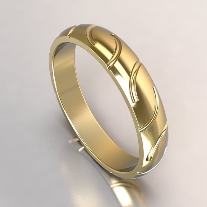 10 kt Yellow Gold Wedding Bands For Men Classic Design Wedding Band For Women